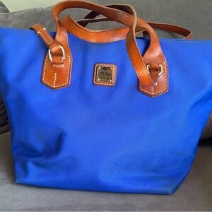 Dooney & Bourke Blue and Brown Tote